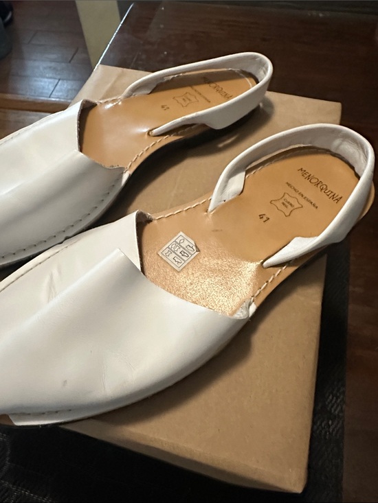 White Leather Men’s Sandals - Classic Slip-On main image 5